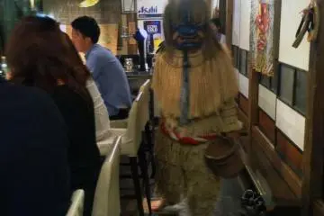 The restaurant is accessed by an elevator to the sixth floor. When the doors open friendly staff or something else will happily greet you.